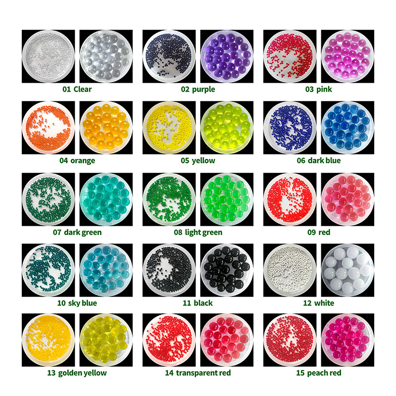 Perlas milagrosas Decoración colorida Hidrogel Cristal Redondo Suelo cristalino expansible