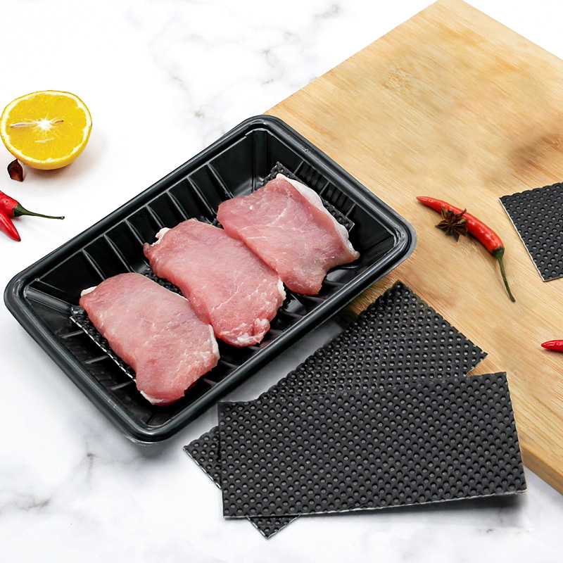 Almohadillas absorbentes desechables SAP no tejidas OEM para pescado, almohadilla de alimentos para supermercado